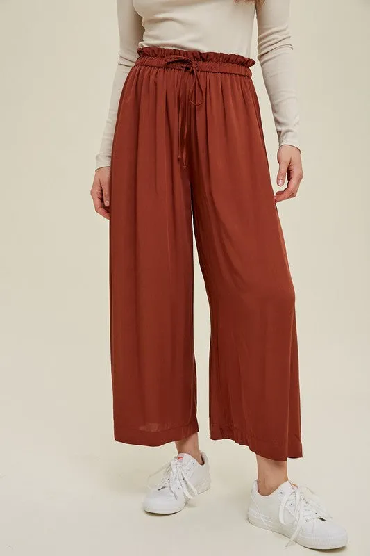 Wide Leg Paperbag Pant