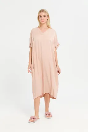 Women Pink Kaftan Nightgown