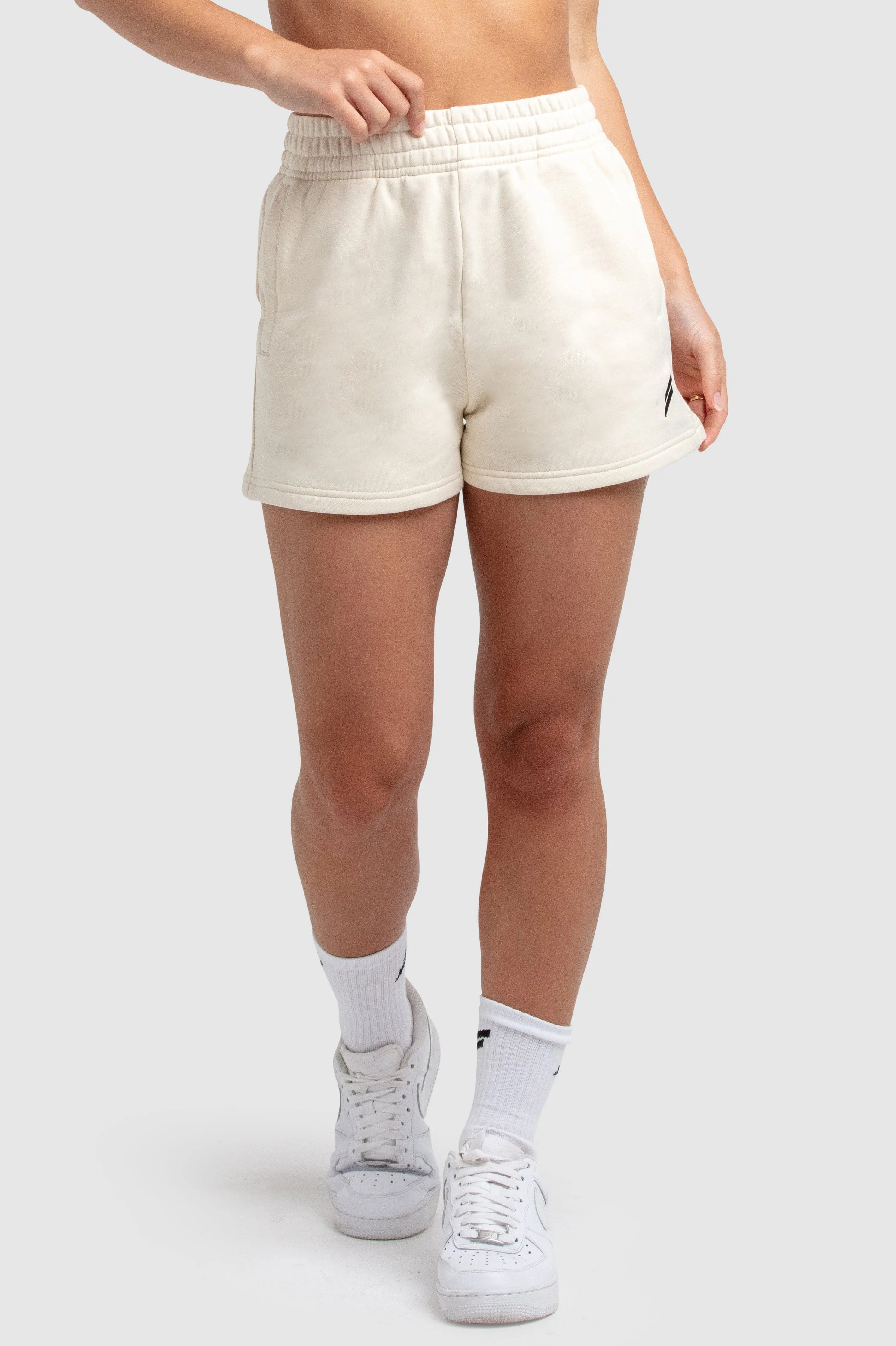 Women's Essential Cotton Shorts - Cream